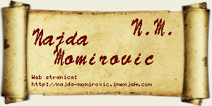 Najda Momirović vizit kartica